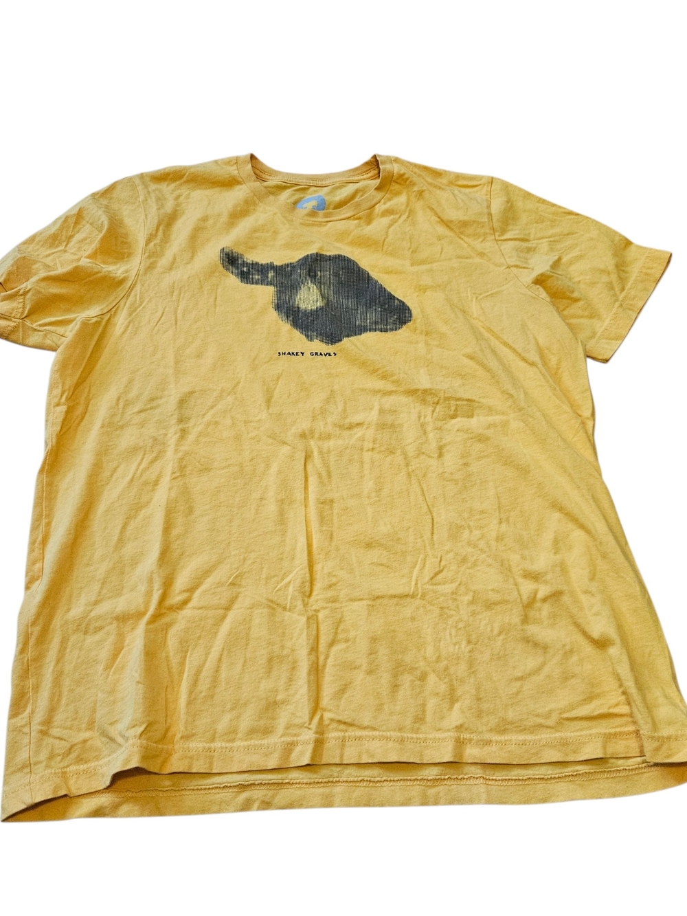 Shakey Graves Band T-Shirt Men's XL Mustard Yellow Graphic Folk Americana Rock